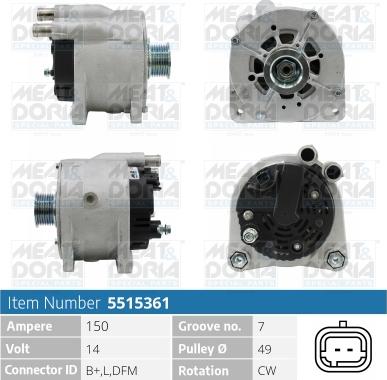 Meat & Doria 5515361 - Alternatore autozon.pro