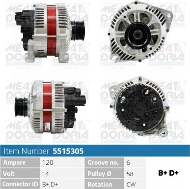 Meat & Doria 5515305 - Alternatore autozon.pro