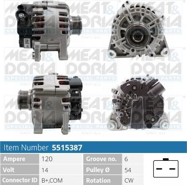 Meat & Doria 5515387 - Alternatore autozon.pro