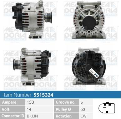 Meat & Doria 5515324 - Alternatore autozon.pro