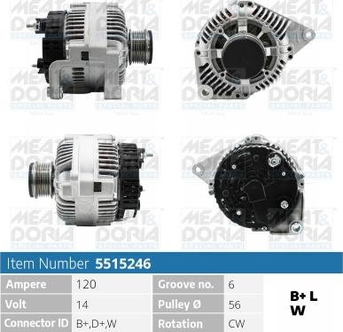 Meat & Doria 5515246 - Alternatore autozon.pro