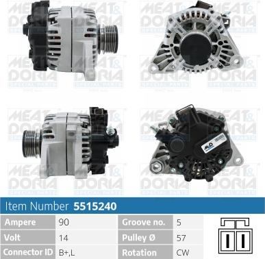 Meat & Doria 5515240 - Alternatore autozon.pro