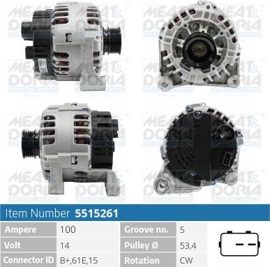 Meat & Doria 5515261 - Alternatore autozon.pro