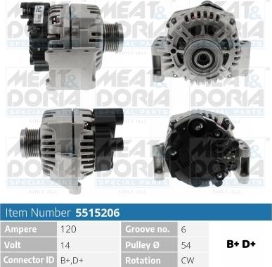 Meat & Doria 5515206 - Alternatore autozon.pro