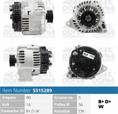 Meat & Doria 5515289 - Alternatore autozon.pro