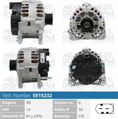 Meat & Doria 5515232 - Alternatore autozon.pro