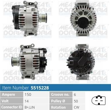 Meat & Doria 5515228 - Alternatore autozon.pro