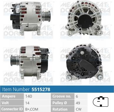 Meat & Doria 5515278 - Alternatore autozon.pro