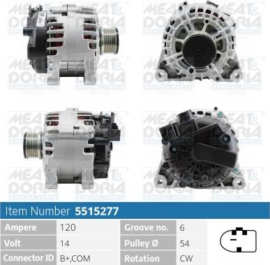 Meat & Doria 5515277 - Alternatore autozon.pro