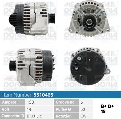 Meat & Doria 5510465 - Alternatore autozon.pro