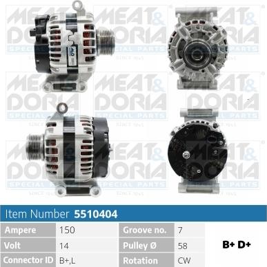 Meat & Doria 5510404 - Alternatore autozon.pro