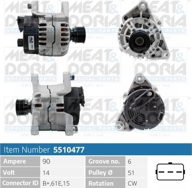 Meat & Doria 5510477 - Alternatore autozon.pro