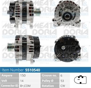 Meat & Doria 5510540 - Alternatore autozon.pro