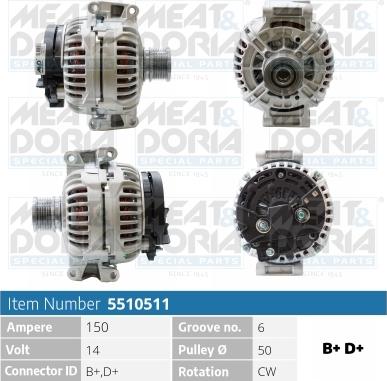 Meat & Doria 5510511 - Alternatore autozon.pro