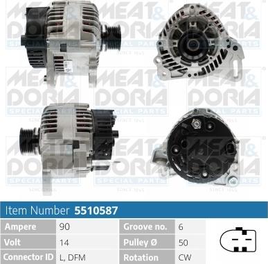 Meat & Doria 5510587 - Alternatore autozon.pro