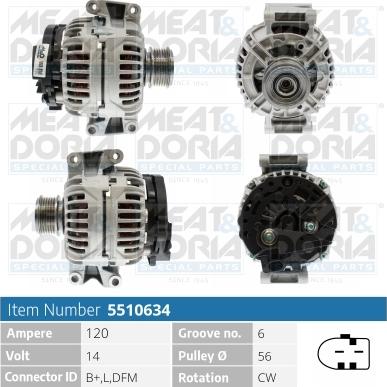 Meat & Doria 5510634 - Alternatore autozon.pro