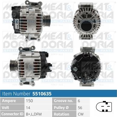 Meat & Doria 5510635 - Alternatore autozon.pro