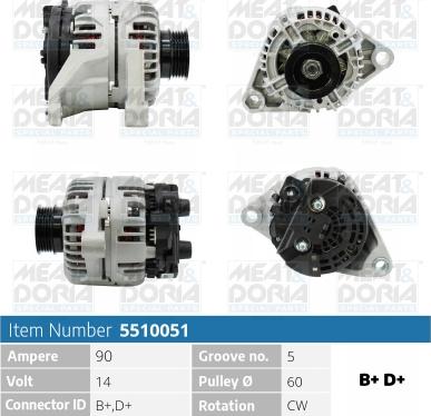 Meat & Doria 5510051 - Alternatore autozon.pro