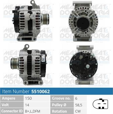 Meat & Doria 5510062 - Alternatore autozon.pro