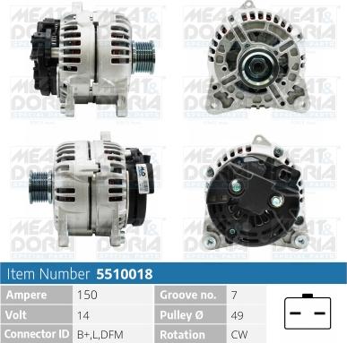 Meat & Doria 5510018 - Alternatore autozon.pro