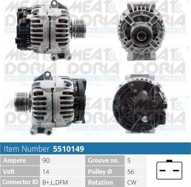 Meat & Doria 5510149 - Alternatore autozon.pro