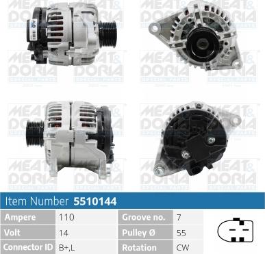 Meat & Doria 5510144 - Alternatore autozon.pro