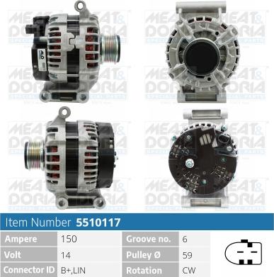 Meat & Doria 5510117 - Alternatore autozon.pro