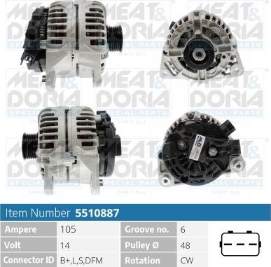 Meat & Doria 5510887 - Alternatore autozon.pro