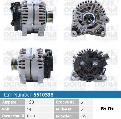 Meat & Doria 5510398 - Alternatore autozon.pro