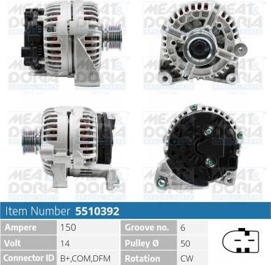 Meat & Doria 5510392 - Alternatore autozon.pro