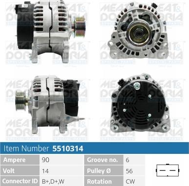 Meat & Doria 5510314 - Alternatore autozon.pro