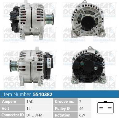 Meat & Doria 5510382 - Alternatore autozon.pro