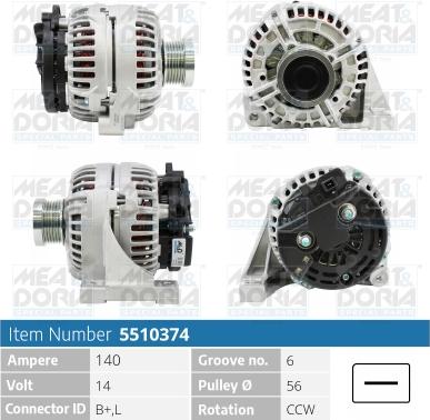 Meat & Doria 5510374 - Alternatore autozon.pro