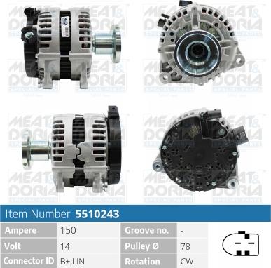 Meat & Doria 5510243 - Alternatore autozon.pro