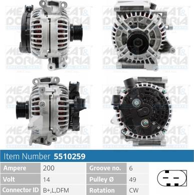 Meat & Doria 5510259 - Alternatore autozon.pro