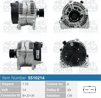 Meat & Doria 5510214 - Alternatore autozon.pro