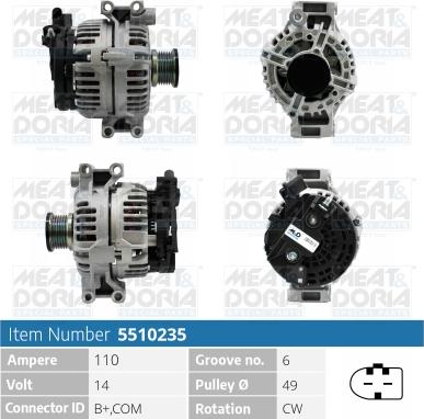 Meat & Doria 5510235P - Alternatore autozon.pro