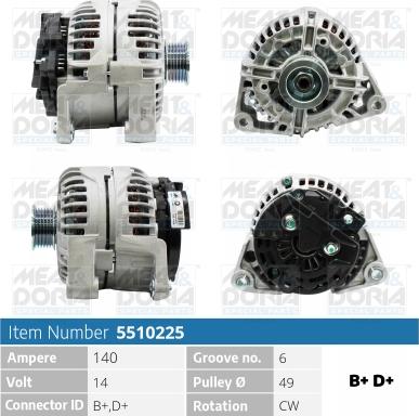 Meat & Doria 5510225P - Alternatore autozon.pro