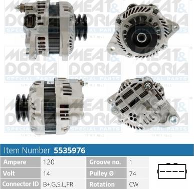 Meat & Doria 5535976 - Alternatore autozon.pro