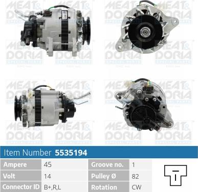 Meat & Doria 5535194 - Alternatore autozon.pro