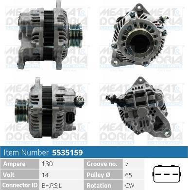 Meat & Doria 5535159 - Alternatore autozon.pro