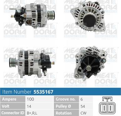 Meat & Doria 5535167 - Alternatore autozon.pro