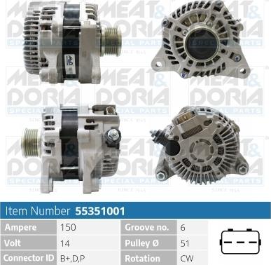 Meat & Doria 55351001 - Alternatore autozon.pro