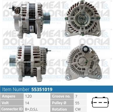 Meat & Doria 55351019 - Alternatore autozon.pro