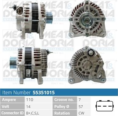 Meat & Doria 55351015 - Alternatore autozon.pro