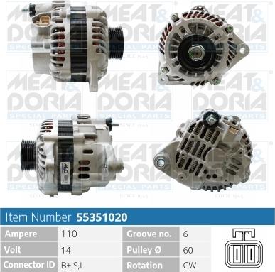 Meat & Doria 55351020 - Alternatore autozon.pro