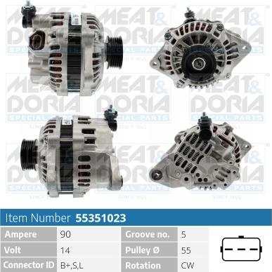 Meat & Doria 55351023 - Alternatore autozon.pro