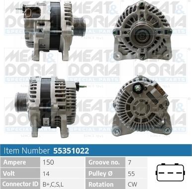 Meat & Doria 55351022 - Alternatore autozon.pro