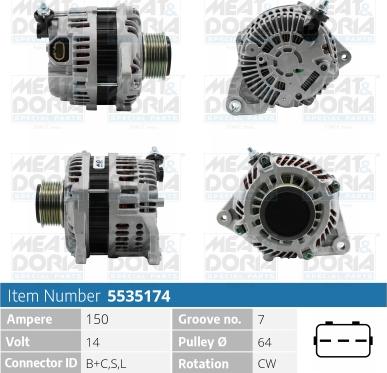 Meat & Doria 5535174 - Alternatore autozon.pro