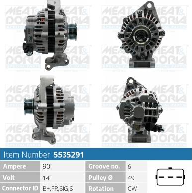 Meat & Doria 5535291 - Alternatore autozon.pro